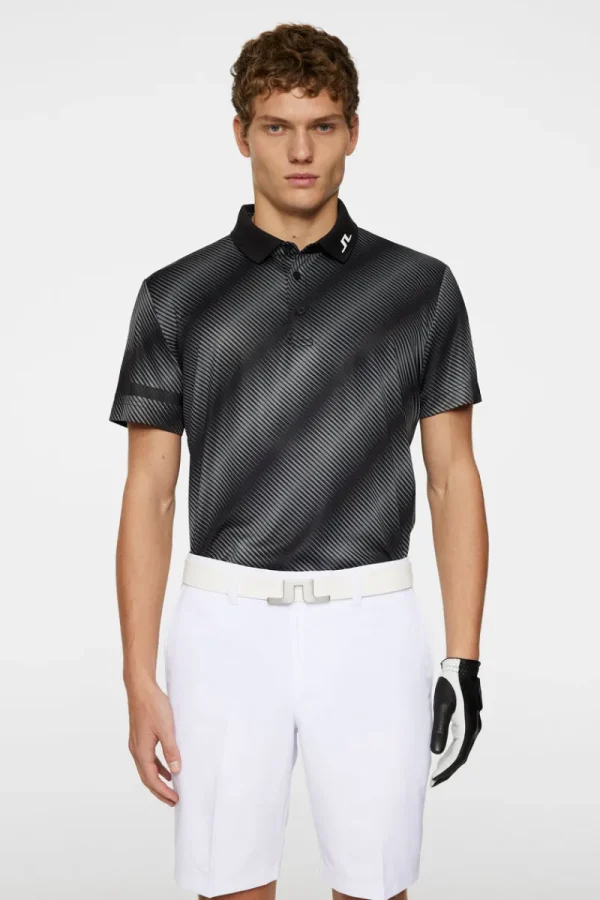 Golf | Pikétröjor-J.Lindeberg Heath Print Polo Comb Black M