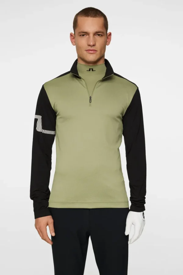 Golf | Bas- Och Mellanlager-J.Lindeberg Heath Strike Mid Layer Oil Green