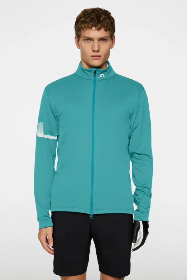 Golf | Överdelar-J.Lindeberg Heath Zip Mid Layer Teal