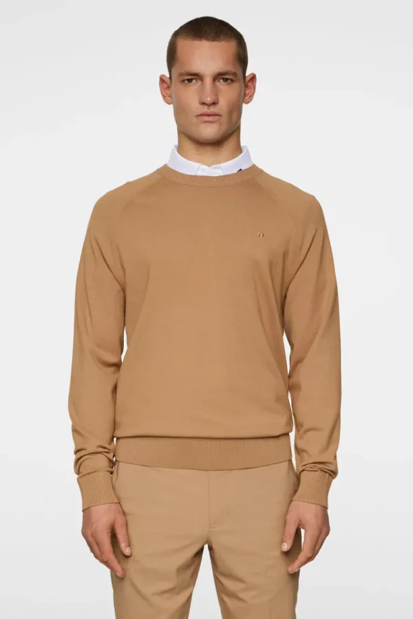 Golf | Stickat-J.Lindeberg Henry Knitted Sweater Tigers Eye