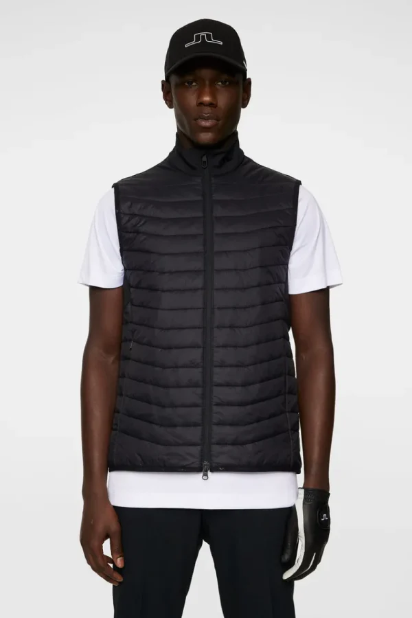Golf-J.Lindeberg Holden Quilt Hybrid Vest Black