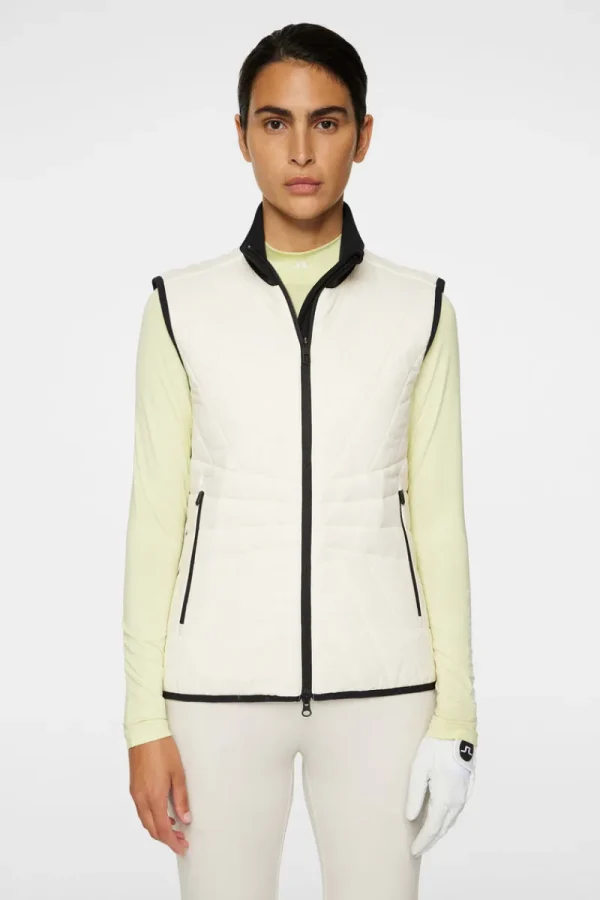 Golf | Ski-J.Lindeberg Holma Quilt Hybrid Vest Whisper White