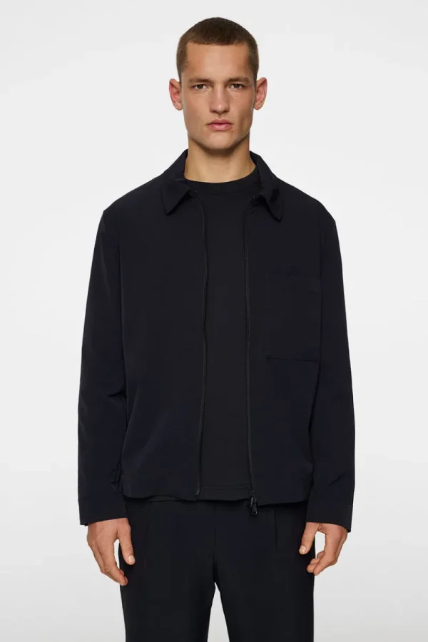 Kostymer & Skräddat | Kavajer-J.Lindeberg Jake Zipped Overshirt JL Navy