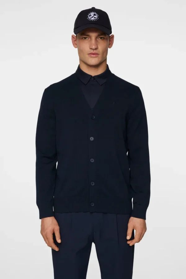 Golf | Stickat-J.Lindeberg Jarred Knitted Cardigan JL Navy