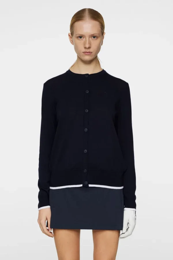 Golf | Stickat-J.Lindeberg Joanna Knitted Cardigan JL Navy