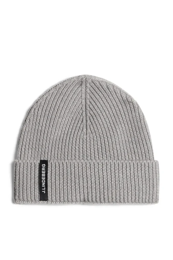 Mössor-J.Lindeberg Juan Merino Beanie Medium Grey Melange