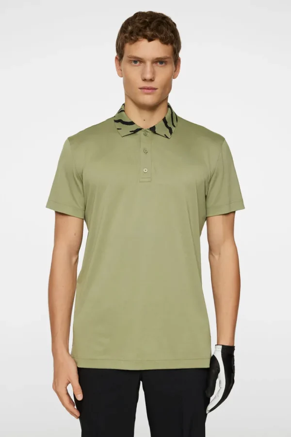 Golf | Pikétröjor-J.Lindeberg Karter Polo Oil Green