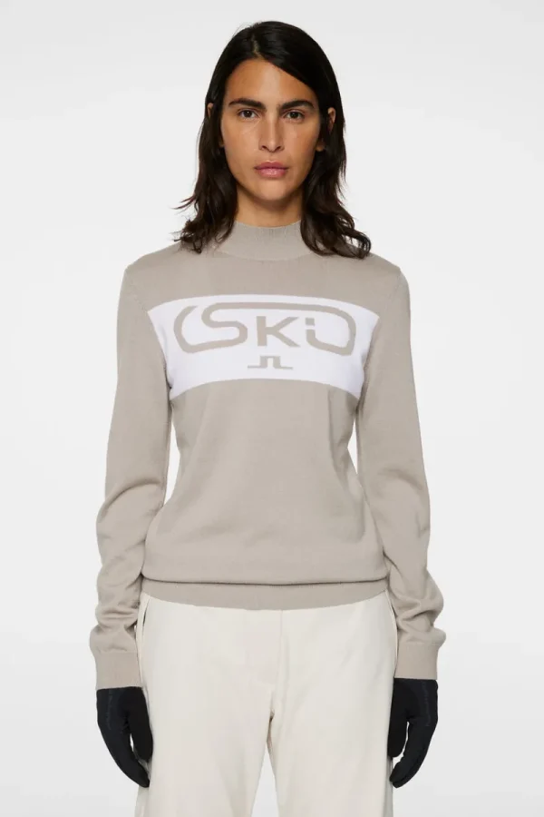 Ski | Toppar-J.Lindeberg Kelby Knitted Sweater Moonbeam