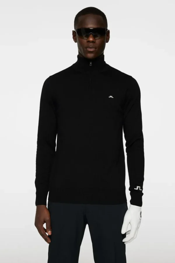 Golf | Stickat-J.Lindeberg Kian Knitted Sweater Black