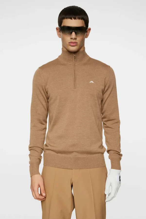 Golf | Stickat-J.Lindeberg Kian Zipped Sweater Tigers Eye