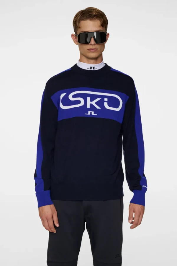 Ski | Stickat-J.Lindeberg Kirby Knitted Sweater JL Navy