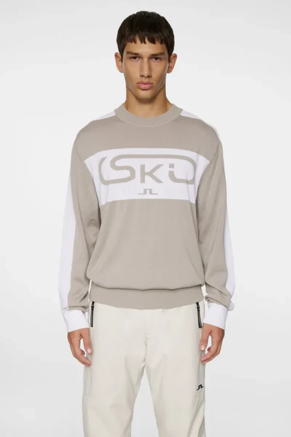 Ski | Stickat-J.Lindeberg Kirby Knitted Sweater Moonbeam