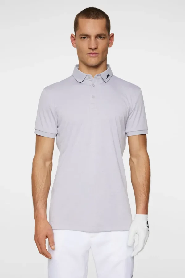Golf | Pikétröjor-J.Lindeberg KV Polo Light Grey Melange