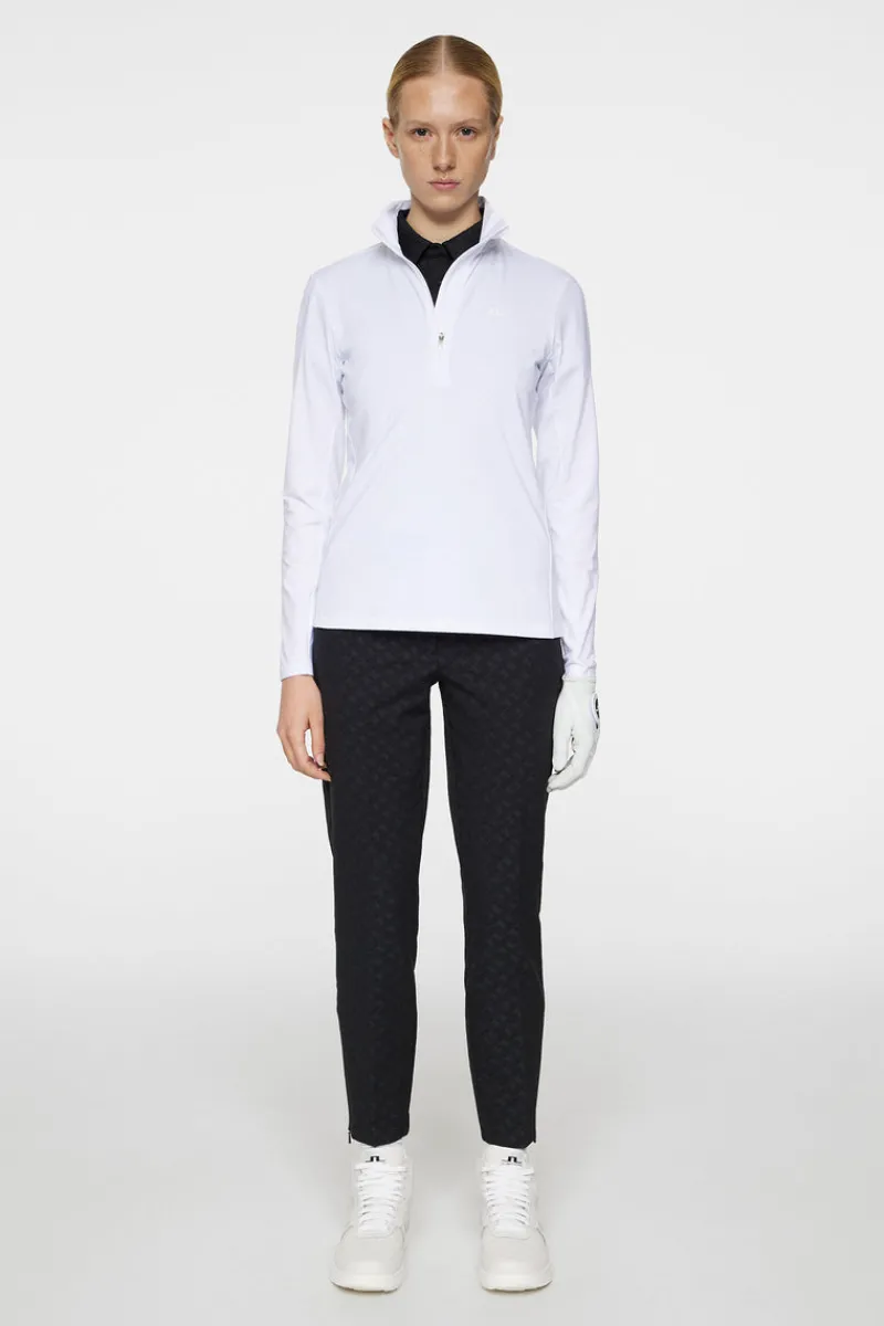 Golf | Bas- Och Mellanlager-J.Lindeberg Lauryn Quarter Zip Mid Layer White
