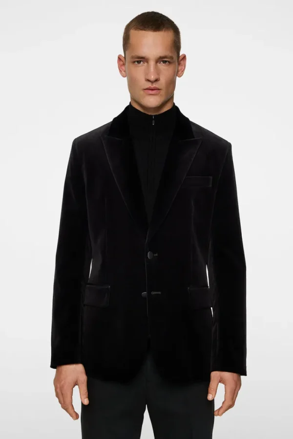 Kostymer & Skräddat | Kavajer-J.Lindeberg Lenny S Velvet Blazer Black