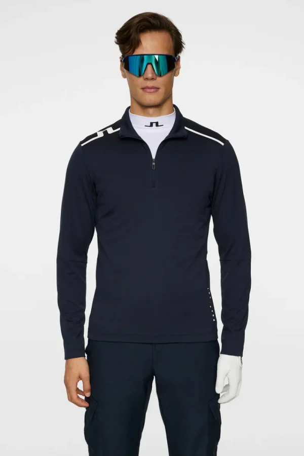 Golf | Bas- Och Mellanlager-J.Lindeberg Leon Quarter Zip Mid Layer JL Navy