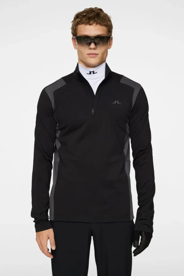 Golf | Ski-J.Lindeberg Lukas Quarter Zip Mid Layer Black
