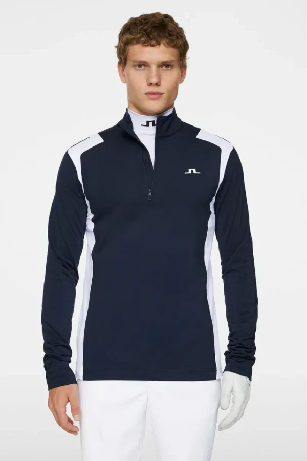 Ski | Toppar-J.Lindeberg Lukas Quarter Zip Mid Layer JL Navy