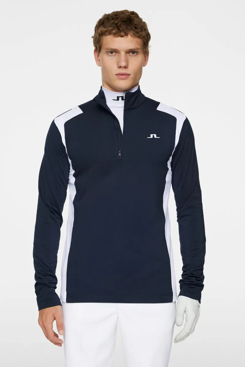 Ski | Toppar-J.Lindeberg Lukas Quarter Zip Mid Layer JL Navy
