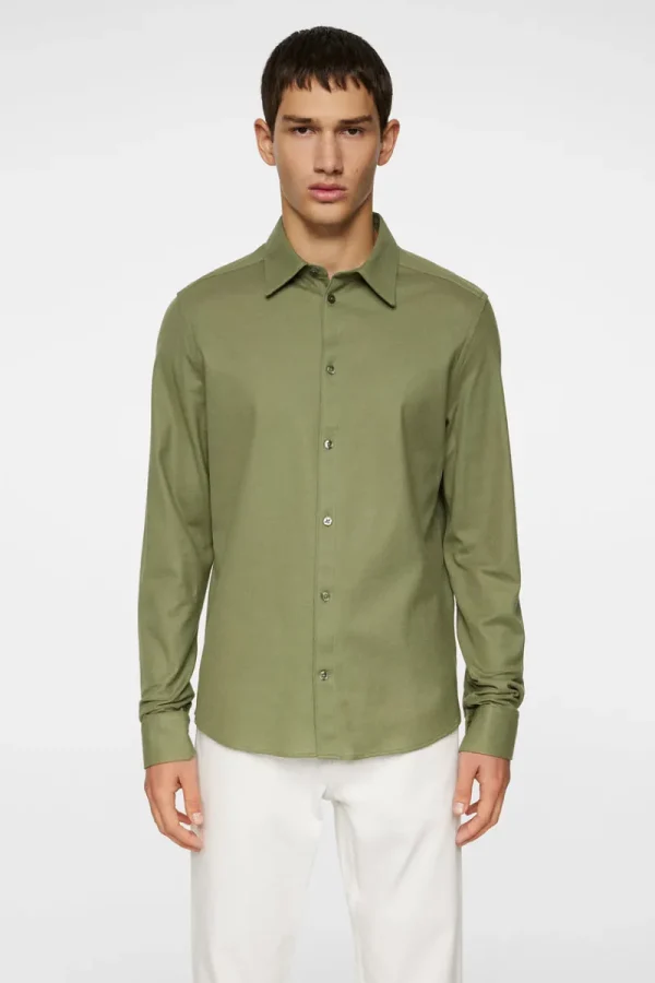 Överdelar | Skjortor-J.Lindeberg Marlon Jersey Shirt Olivine