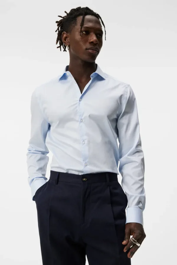 Överdelar | Skjortor-J.Lindeberg Non-iron Twill Superslim Shirt Skyway