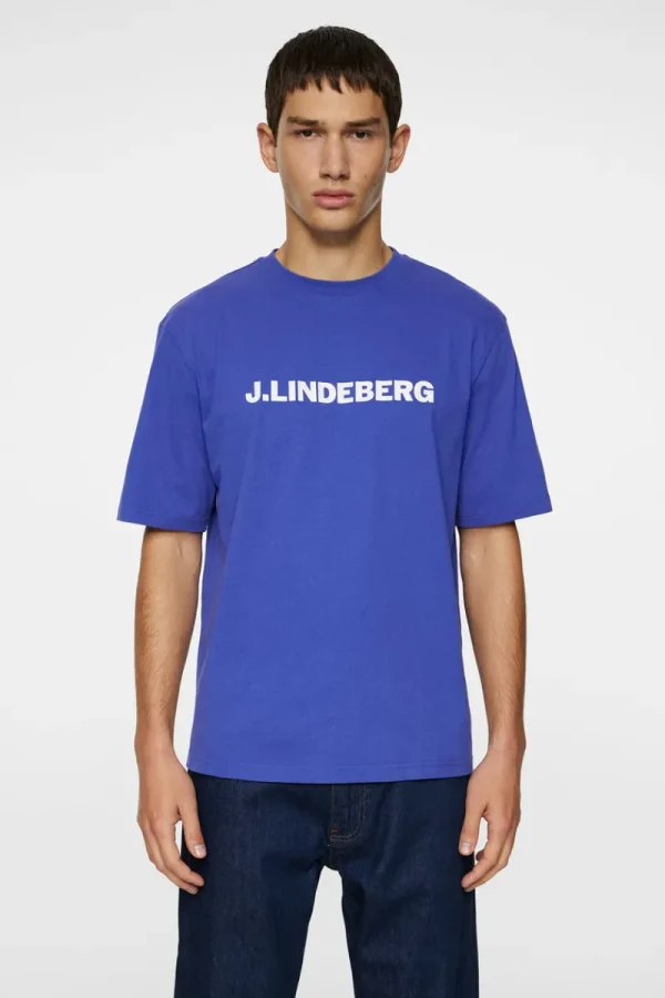 T-shirts | Överdelar-J.Lindeberg Parcy Logo Tee Clematis Blue