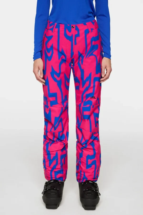 Ski | Underdelar-J.Lindeberg Pauline Pant Printed Glitch Bridge Pink