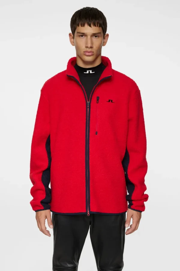 Ski | Bas & Mellanlager-J.Lindeberg Peter Pile Jacket Barbados Cherry