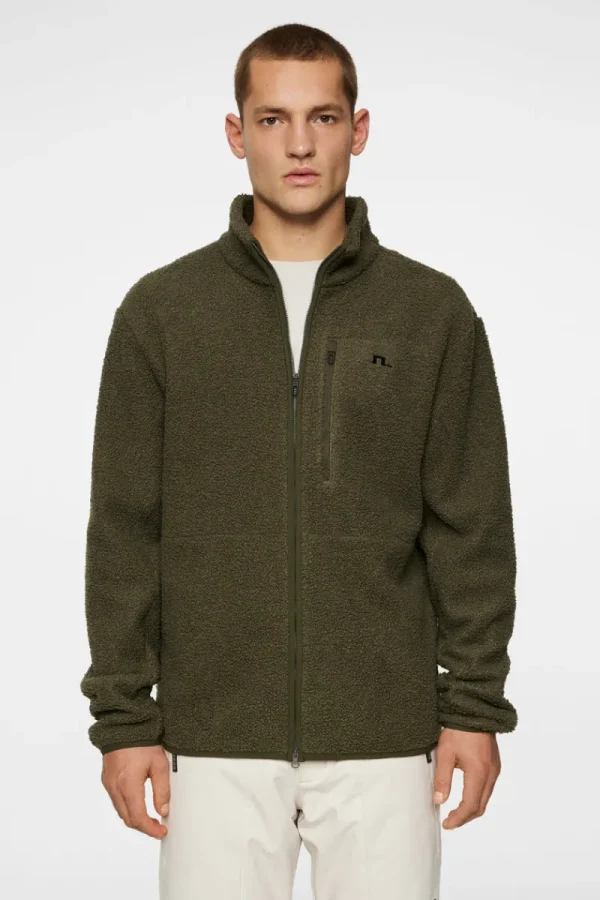 Ski | Bas & Mellanlager-J.Lindeberg Peter Pile Jacket Forest Green