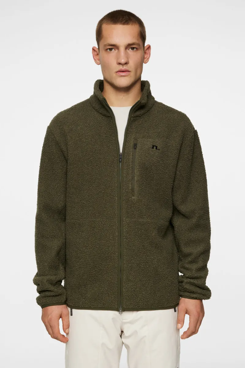 Ski | Bas & Mellanlager-J.Lindeberg Peter Pile Jacket Forest Green