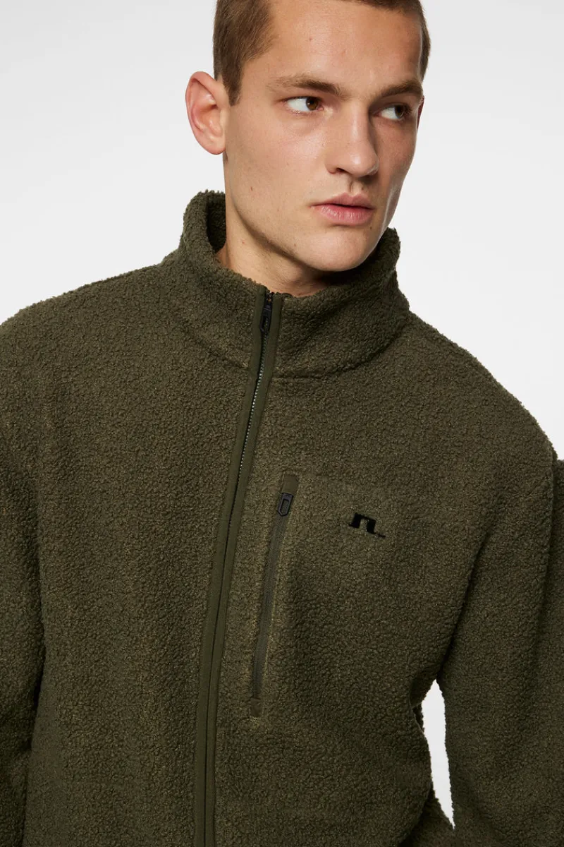 Ski | Bas & Mellanlager-J.Lindeberg Peter Pile Jacket Forest Green