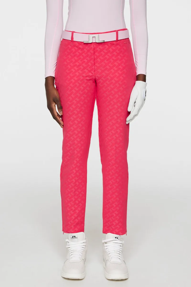 Golf | Byxor-J.Lindeberg Pia Bridge Pant Tour Geo Jacquard Pink M