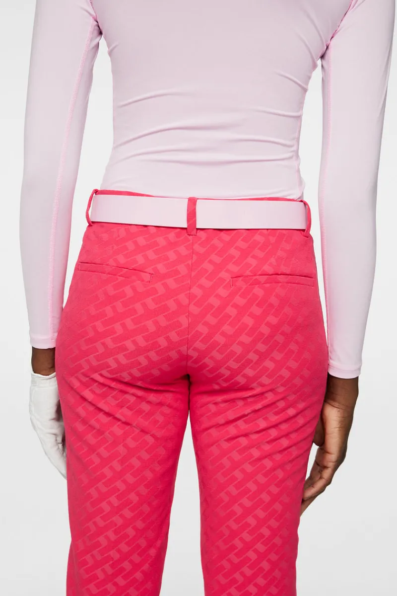 Golf | Byxor-J.Lindeberg Pia Bridge Pant Tour Geo Jacquard Pink M