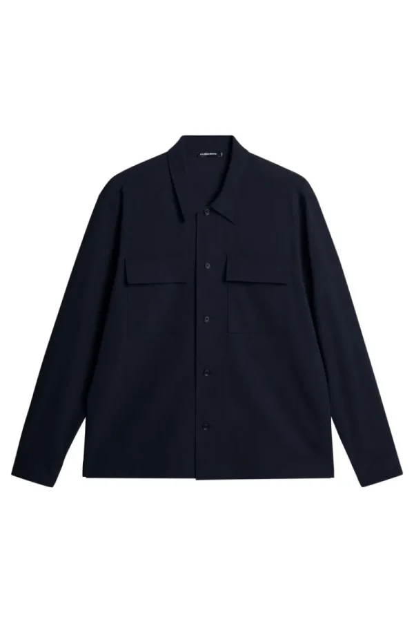 Jackor | Ytterkläder-J.Lindeberg Reid Drape Overshirt JL Navy