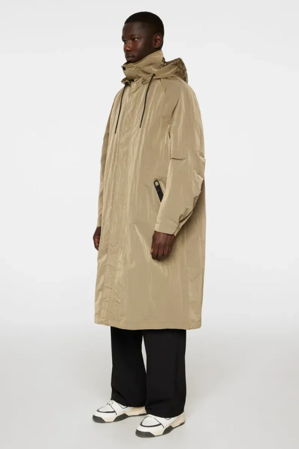 Jackor | Ytterkläder-J.Lindeberg Remy 2 Tone Raincoat Batique Khaki