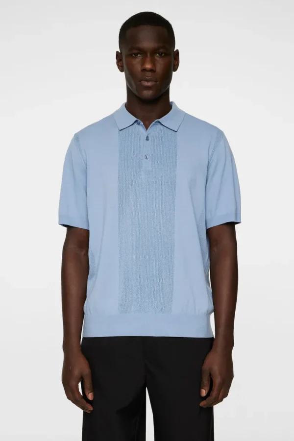 Pikétröjor | Stickat-J.Lindeberg Reymond Solid Stripe Polo Rain Washed