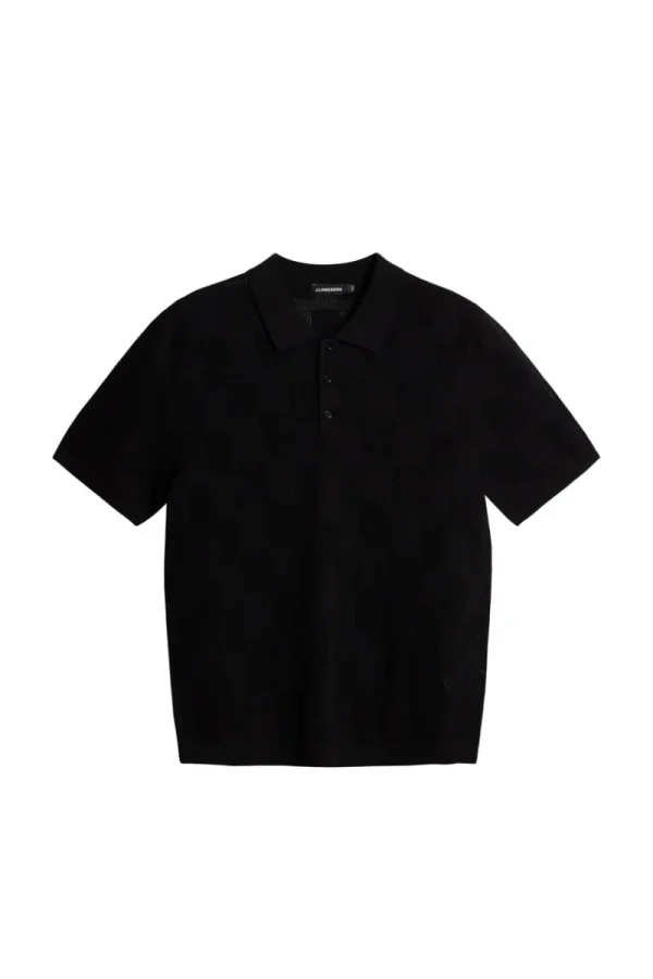 Pikétröjor | Stickat-J.Lindeberg Reymond Stacked Bridge Polo Black