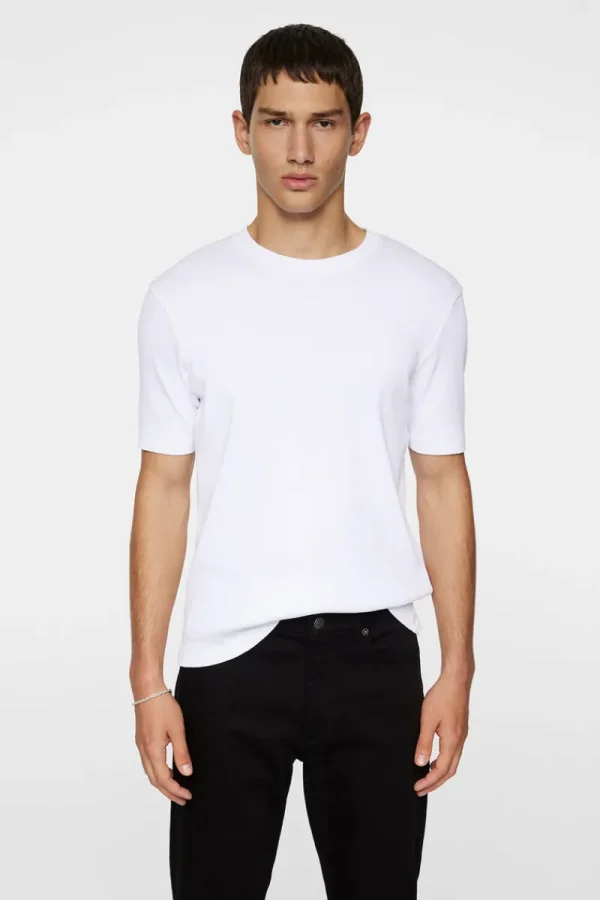 T-shirts | Överdelar-J.Lindeberg Rob Slim Rib Tee White