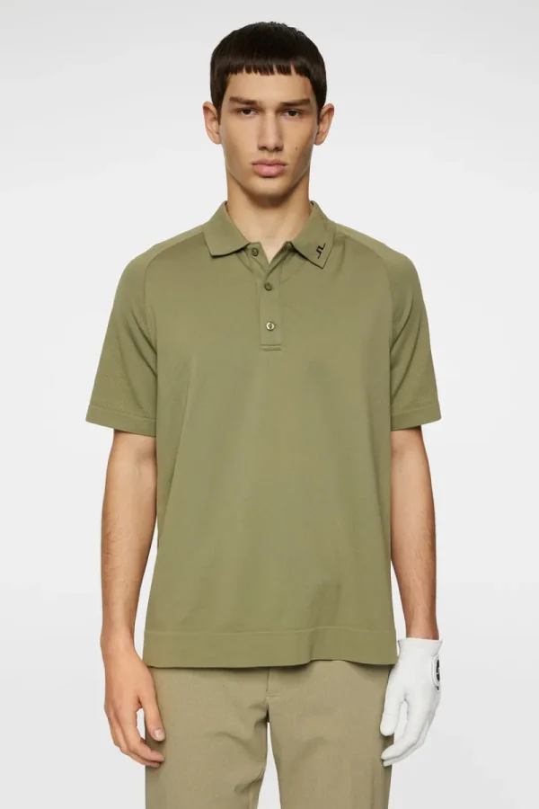 Golf | Pikétröjor-J.Lindeberg Sanny Seamless Polo Oil Green