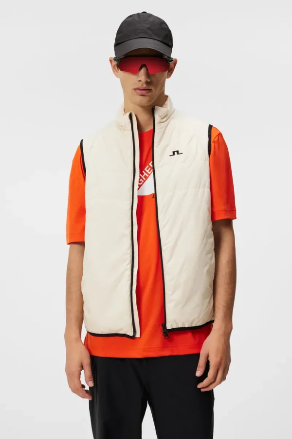 Västar | Outdoor-J.Lindeberg Scott Hybrid Vest Almond Milk