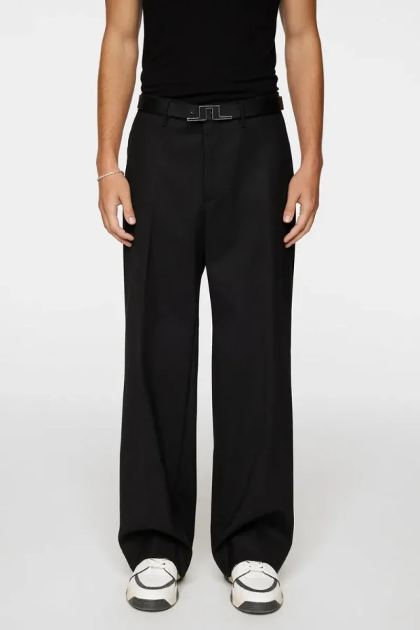 Byxor | Underdelar-J.Lindeberg Sonny Wide Dinner Pants Black