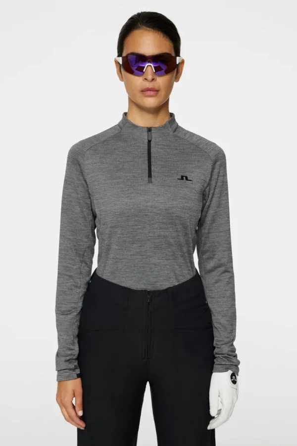 Golf | Ski-J.Lindeberg Steffi Mid Layer Dark Grey Melange