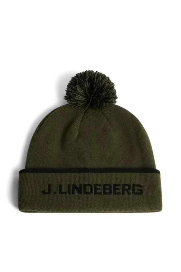 Accessoarer | Active-J.Lindeberg Stripe Beanie Forest Green