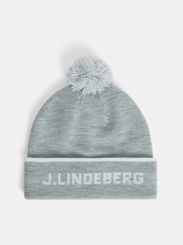 Mössor | Mössor-J.Lindeberg Stripe Beanie Light Grey Melange