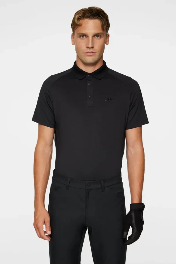Golf | Pikétröjor-J.Lindeberg Tech Hybrid Polo Black
