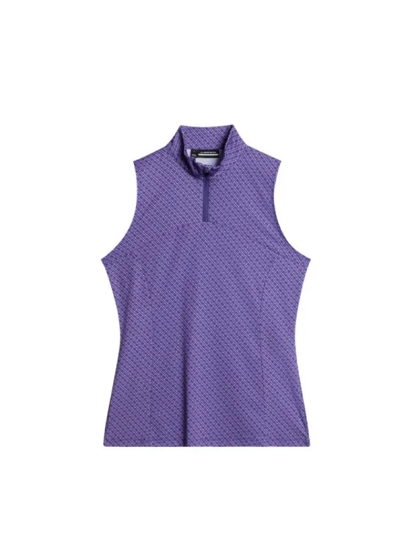 Golf | Linnen-J.Lindeberg Tiana Print Sleeveless Top Tone Bridge Wisteria S