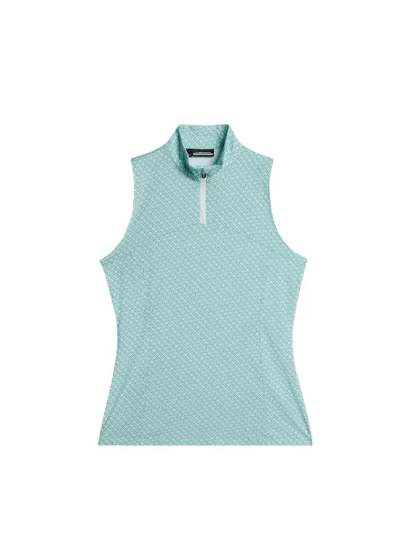 Golf | Överdelar-J.Lindeberg Tiana Print Sleeveless Top Tone Bridge Moonlight S