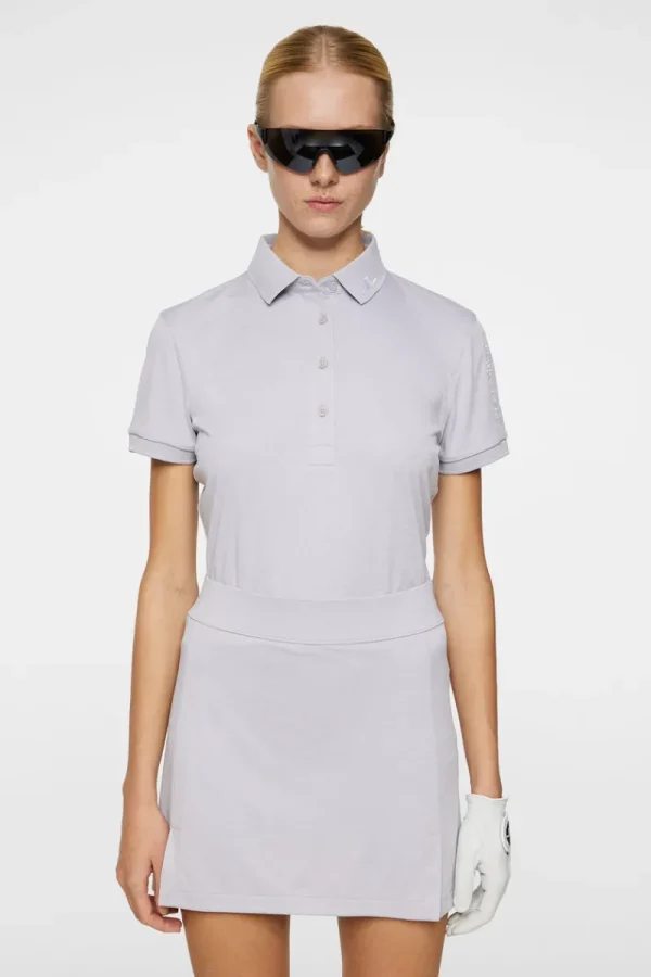 Golf | Överdelar-J.Lindeberg Tour Tech Polo Light Grey Melange