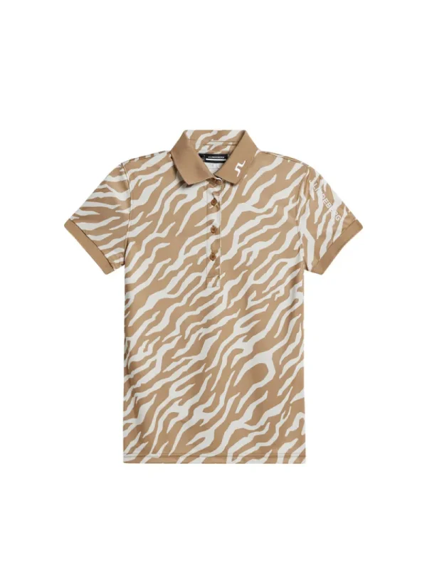 Golf | Överdelar-J.Lindeberg Tour Tech Print Polo Tour Tiger Tigers Eye M