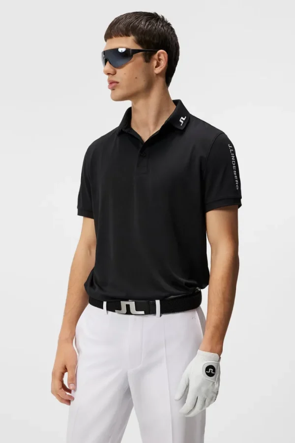 Golf | Pikétröjor-J.Lindeberg Tour Tech Reg Fit Golf Polo Black